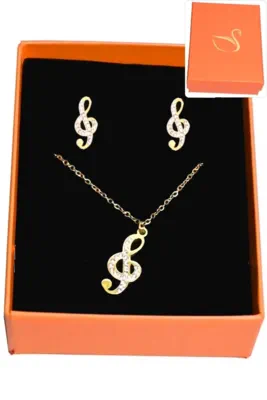 Coffret note de musique parure bijoux collection hervé aliex Or