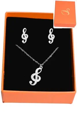 Coffret note de musique parure bijoux collection hervé aliex Argent
