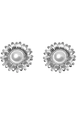 Boucle-d-oreille Fleur Argent