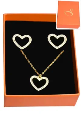 Coffret coeur parure bijoux collection hervé aliex Or