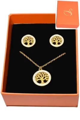 Coffret arbre de la vie parure bijoux collection hervé aliex Or