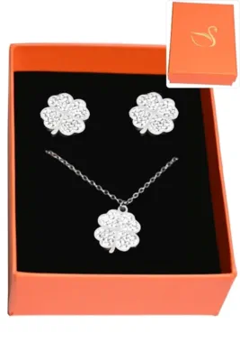 Coffret tréfle parure bijoux collection hervé aliex Argent