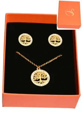 Coffret arbre de la vie parure bijoux collection hervé aliex Or