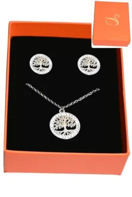 Coffret arbre de la vie parure bijoux collection hervé aliex Argent