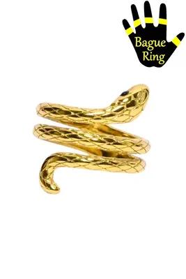Bague taille 18mm serpent Or