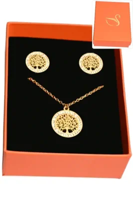 Coffret arbre de la vie parure bijoux collection hervé aliex Or