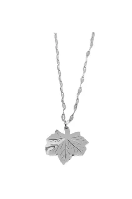 Pendentif feuille Argent