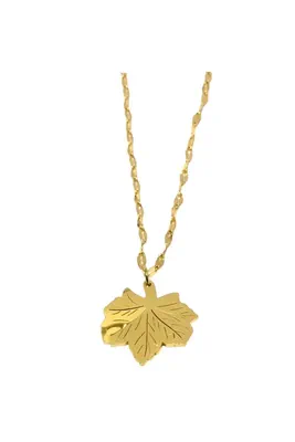 Pendentif feuille Or