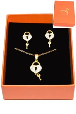 Coffret coeur parure bijoux collection hervé aliex Or
