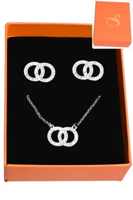 Coffret infini parure bijoux collection hervé aliex Argent