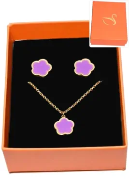 Coffret fleur parure bijoux collection hervé aliex Or