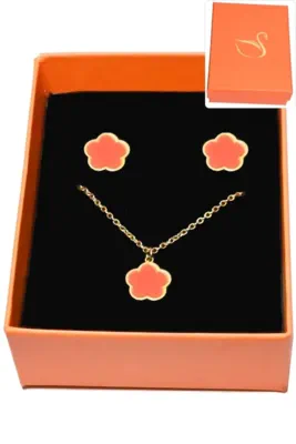 Coffret fleur parure bijoux collection hervé aliex Or