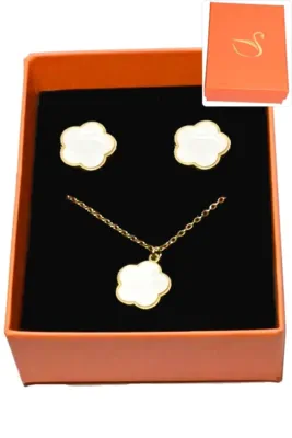 Coffret fleur parure bijoux collection hervé aliex Or