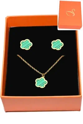 Coffret fleur parure bijoux collection hervé aliex Or