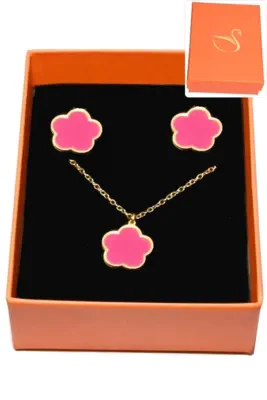 Coffret fleur parure bijoux collection hervé aliex Or