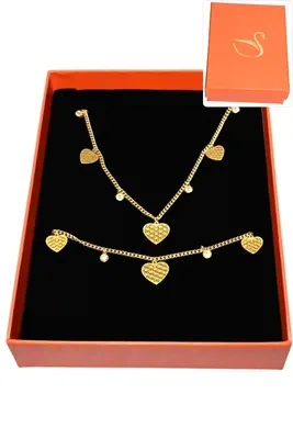 Coffret coeur parure bijoux collection hervé aliex Or
