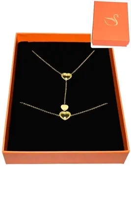 Coffret coeur parure bijoux collection hervé aliex Or