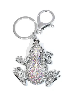 porte-cle grenouille multicolore