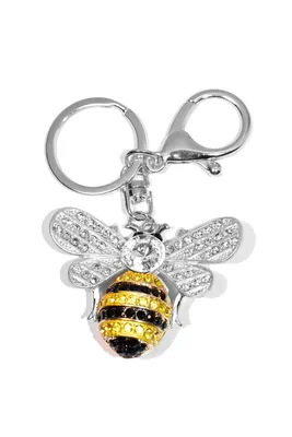 porte-cle abeille Argent