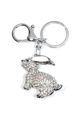 porte-cle lapin Argent