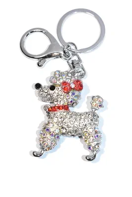 porte-cle chien Argent