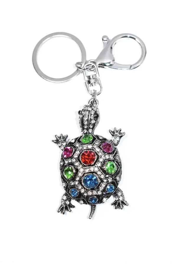 porte-cle tortue Argent