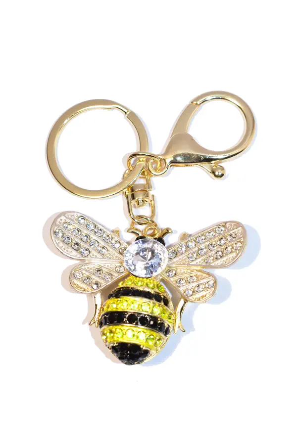 porte-cle abeille Or