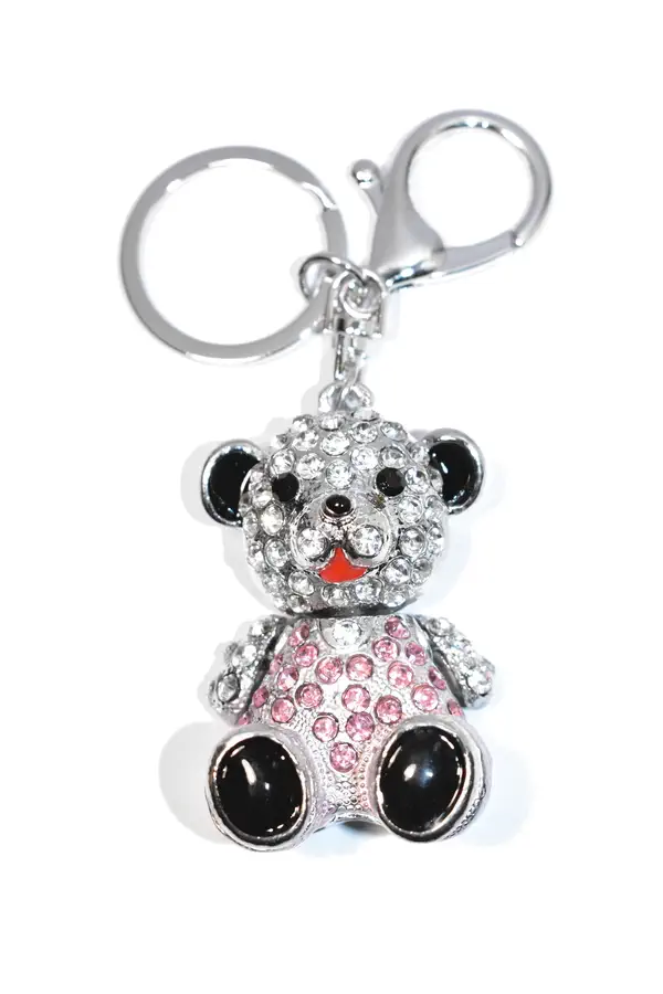 porte-cle ours Argent