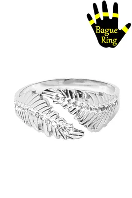 Bague feuille de la vie taille réglable Argent