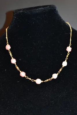 Collier pierre minérale Or