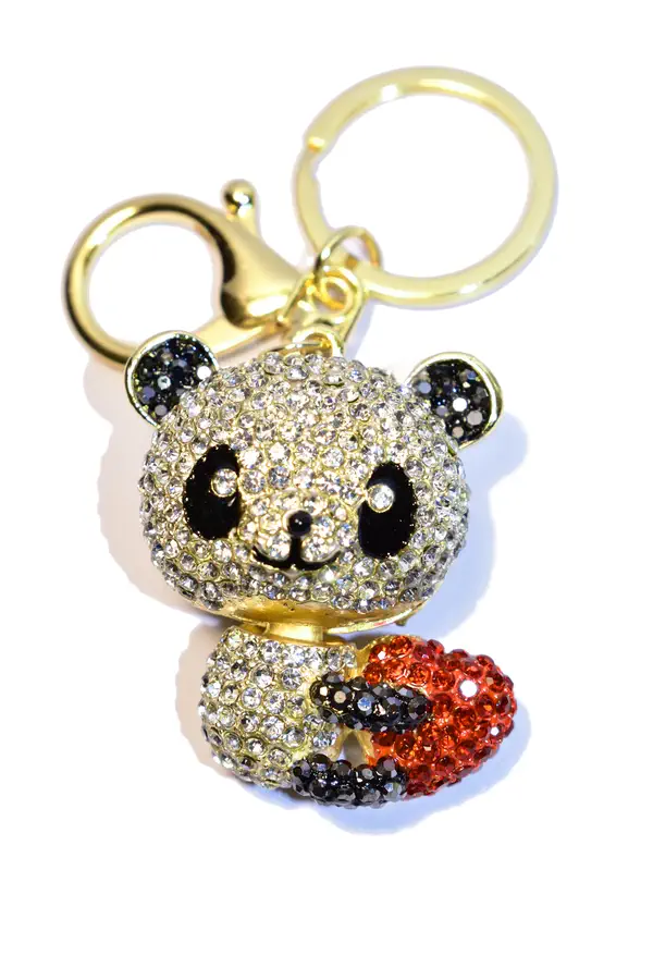 porte-cle panda multicolore