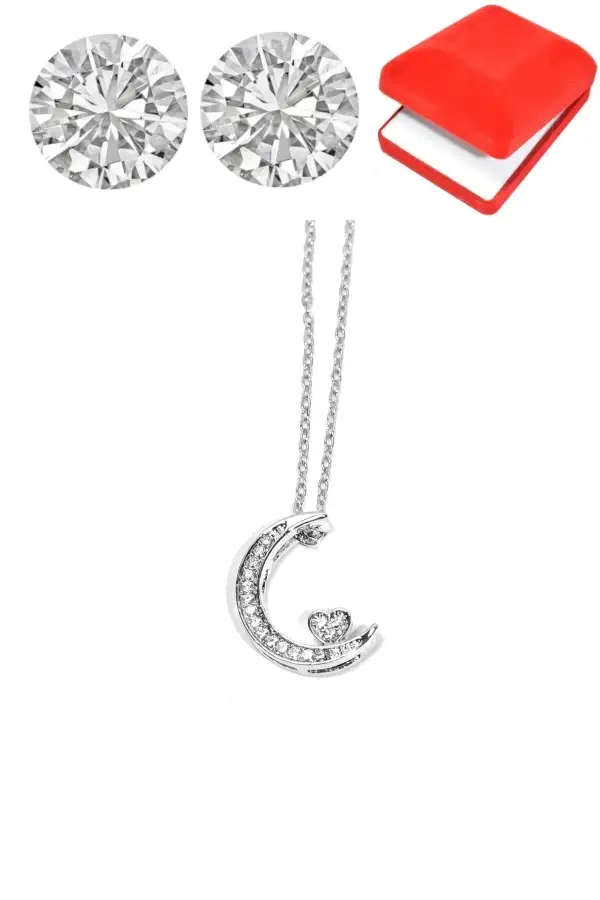 Coffret lune coeur Argent