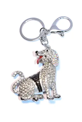 porte-cle chien Argent