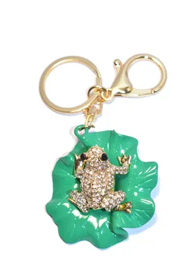 porte-cle grenouille multicolore