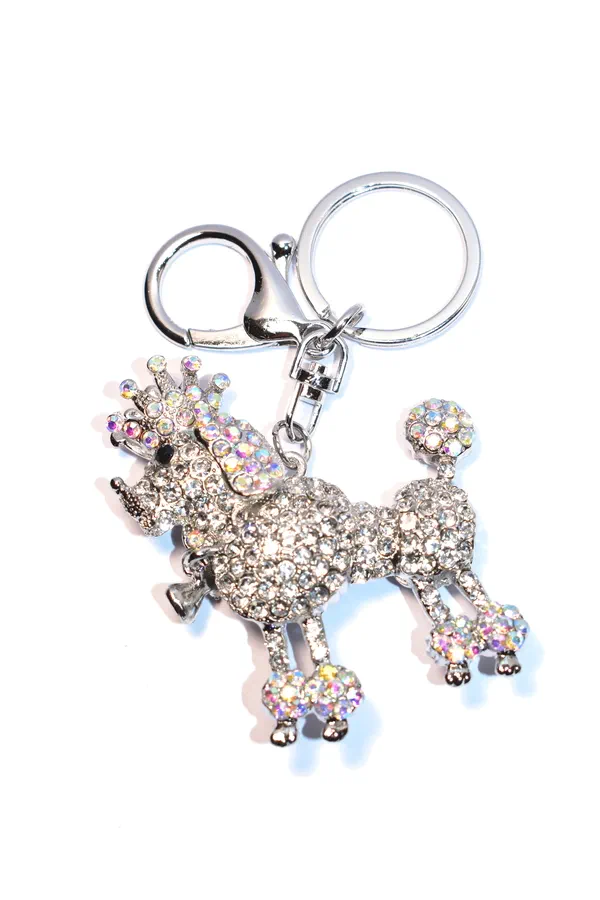 porte-cle chien Argent