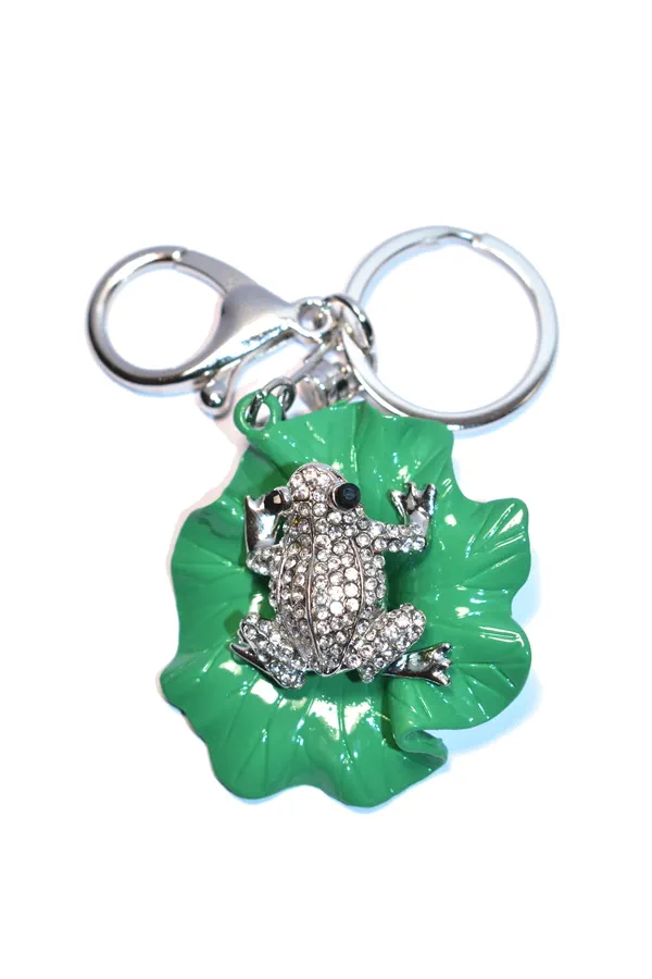 porte-cle grenouille multicolore