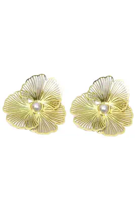 Boucle-d-oreille fleur Or