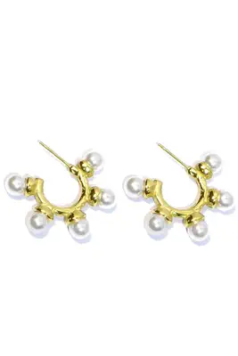 Boucle-d-oreille perle Or