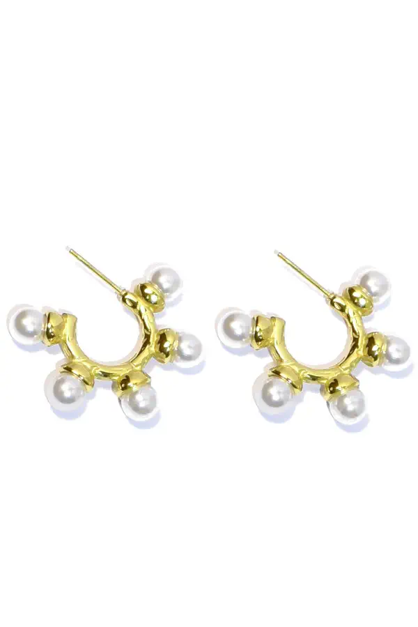 Boucle-d-oreille perle Or