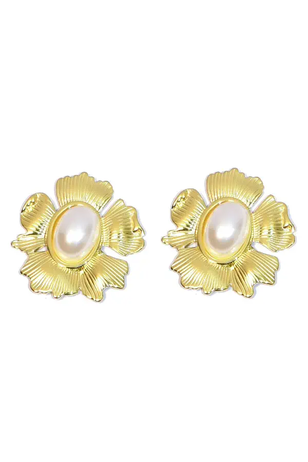 Boucle-d-oreille fleur Or