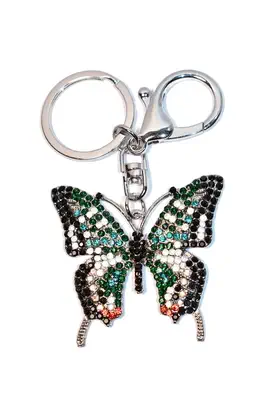 porte-cle papillon Argent