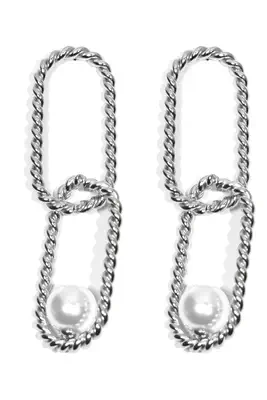 Boucle-d-oreille perle Argent