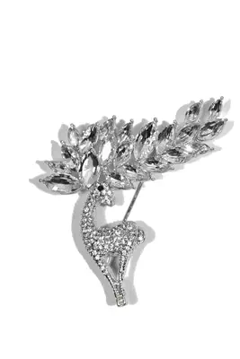 broche cerf Argent 376606 