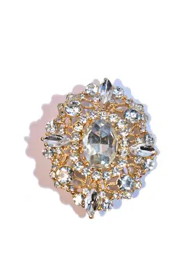 broche fleur Or