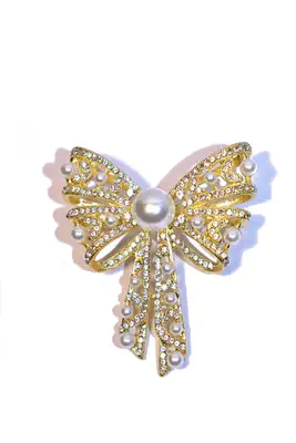 broche noeud papillon Or