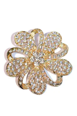 broche fleur Or 999287 