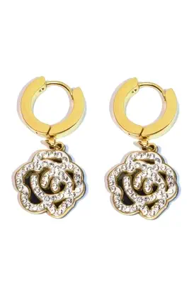 Boucle-d-oreille fleur Or