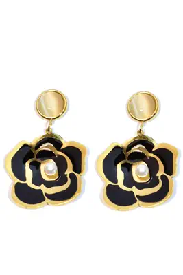 Boucle-d-oreille fleur Or FDX235 