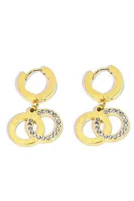 Boucle-d-oreille infini chiffre romain Or