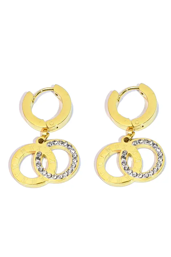 Boucle-d-oreille infini chiffre romain Or